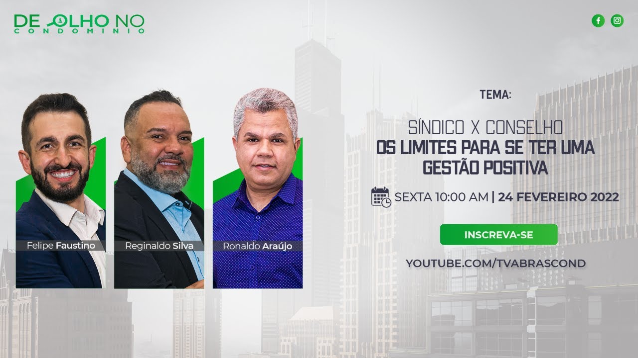 LIVE | Programa De Olho no Condomínio – Sindico X Conselho
